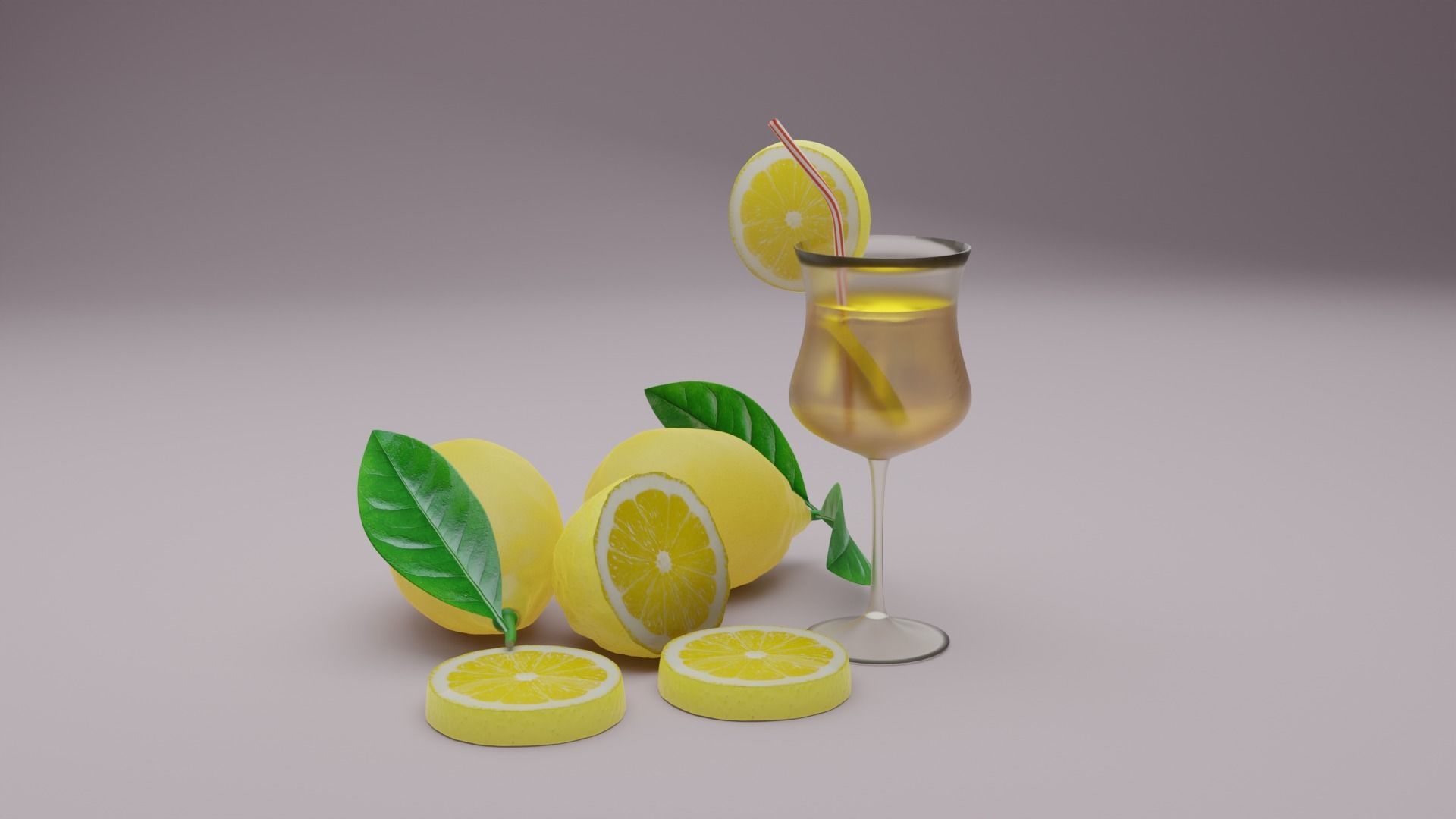 Lemon 3D model Low-poly 3D model_1