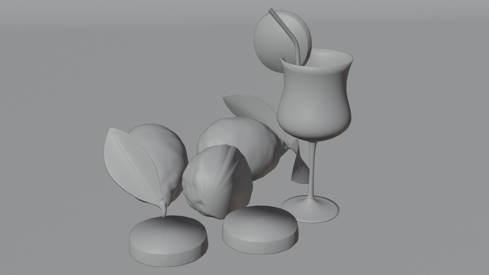 Lemon 3D model Low-poly 3D model_8
