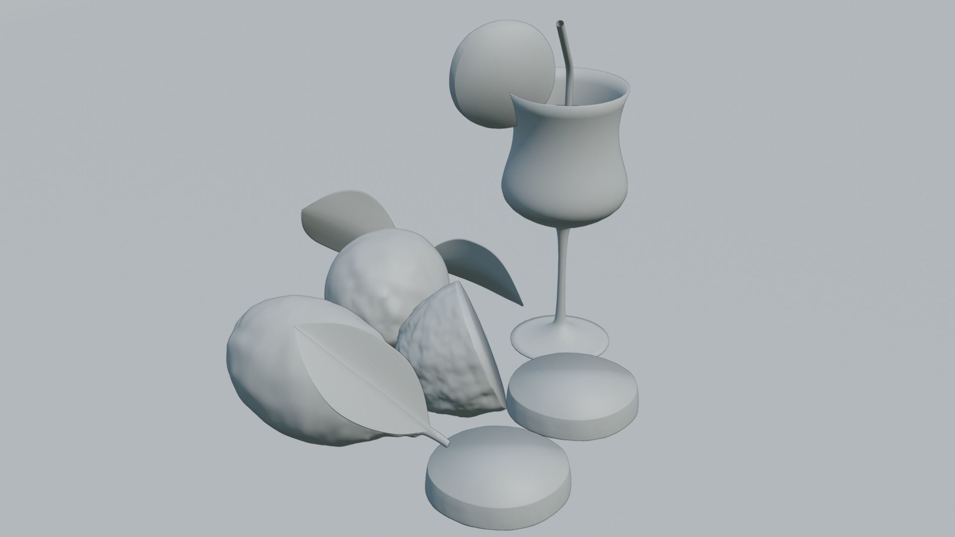 Lemon 3D model Low-poly 3D model_6