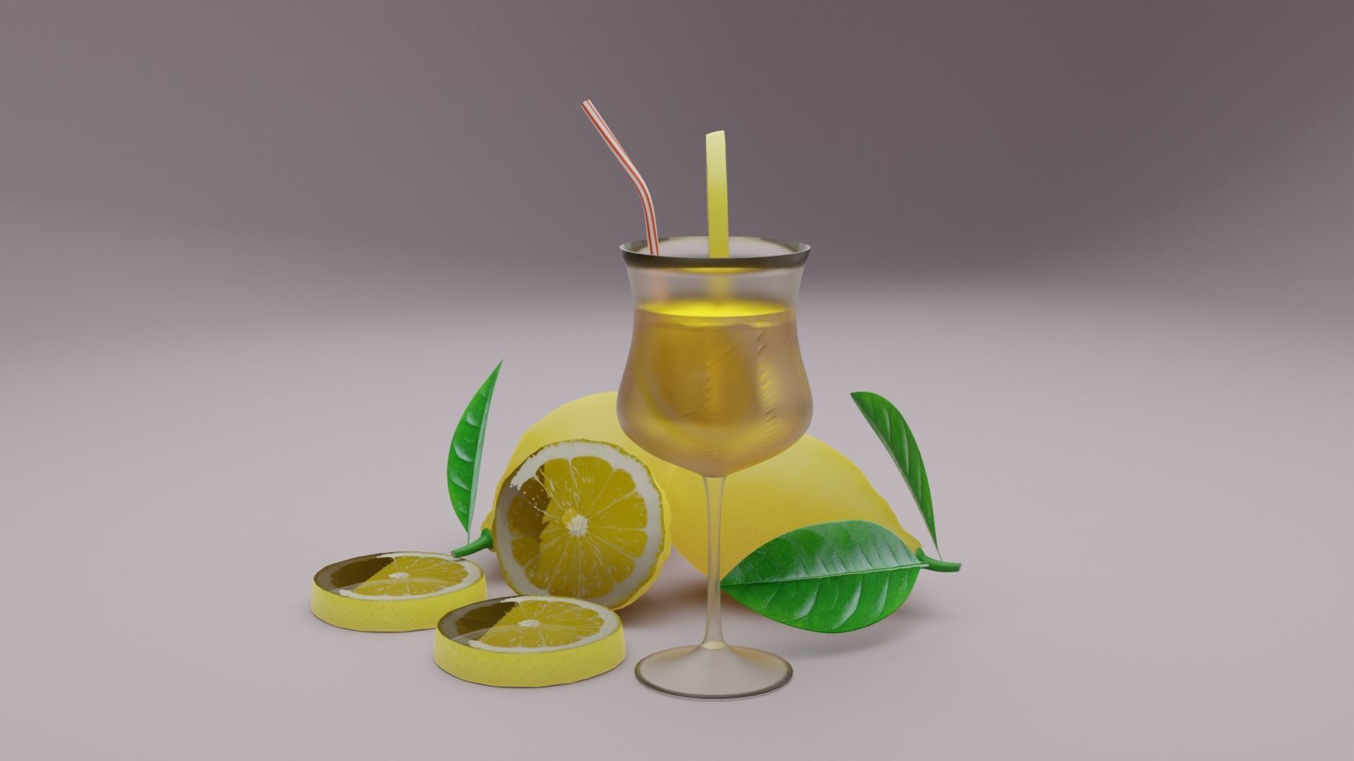 Lemon 3D model Low-poly 3D model_5