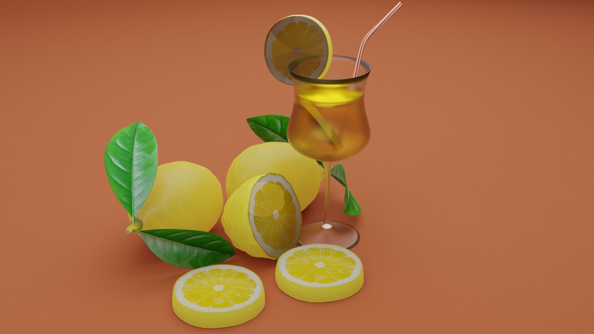 Lemon 3D model Low-poly 3D model_3