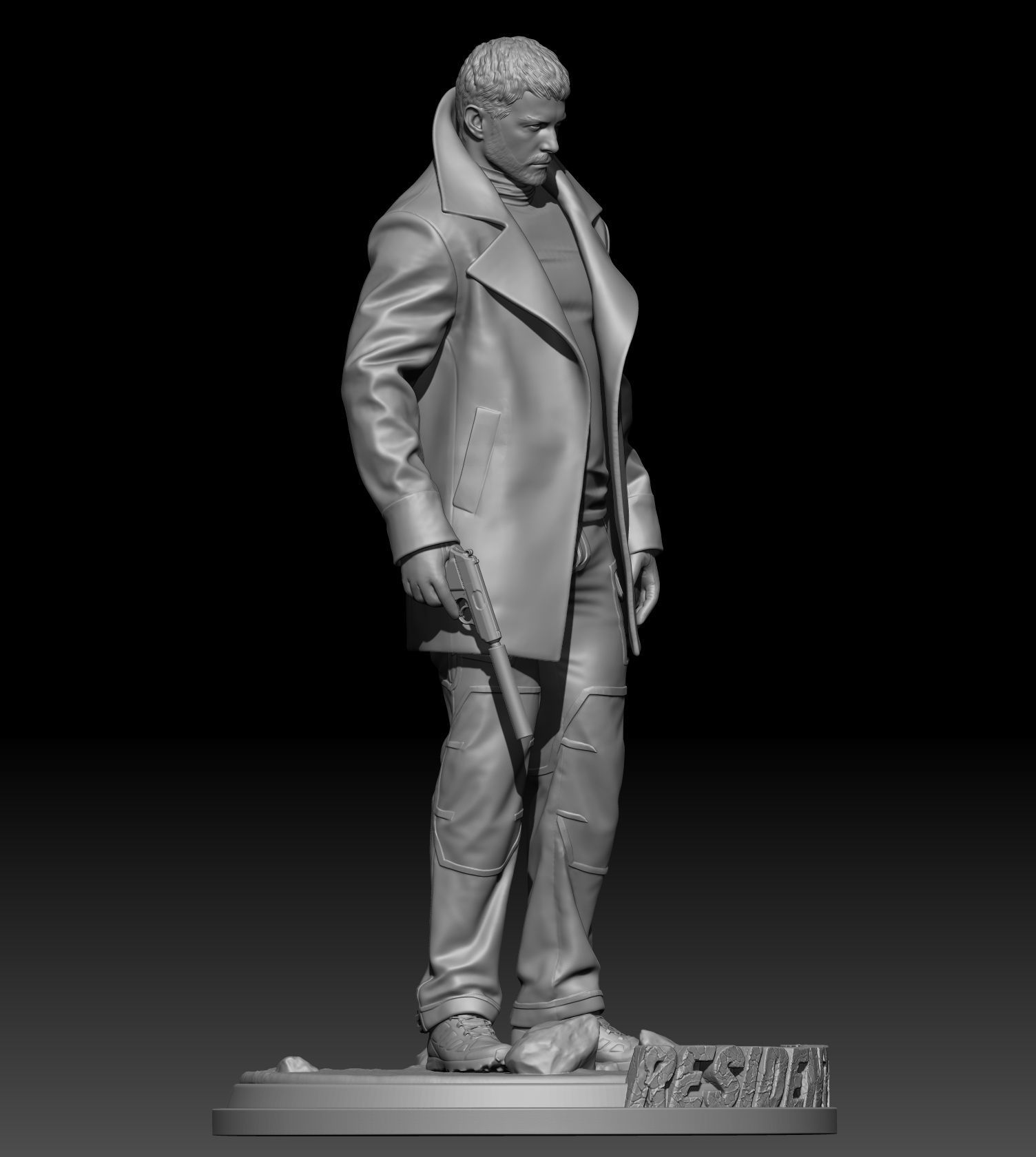 Chirs Redfield 3D print model_2