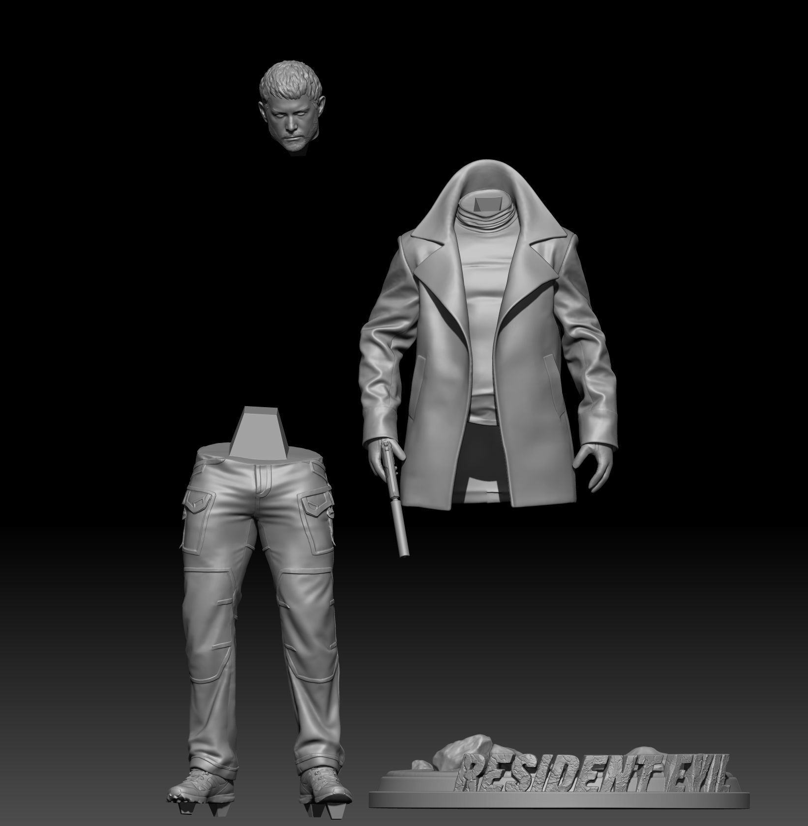 Chirs Redfield 3D print model_15