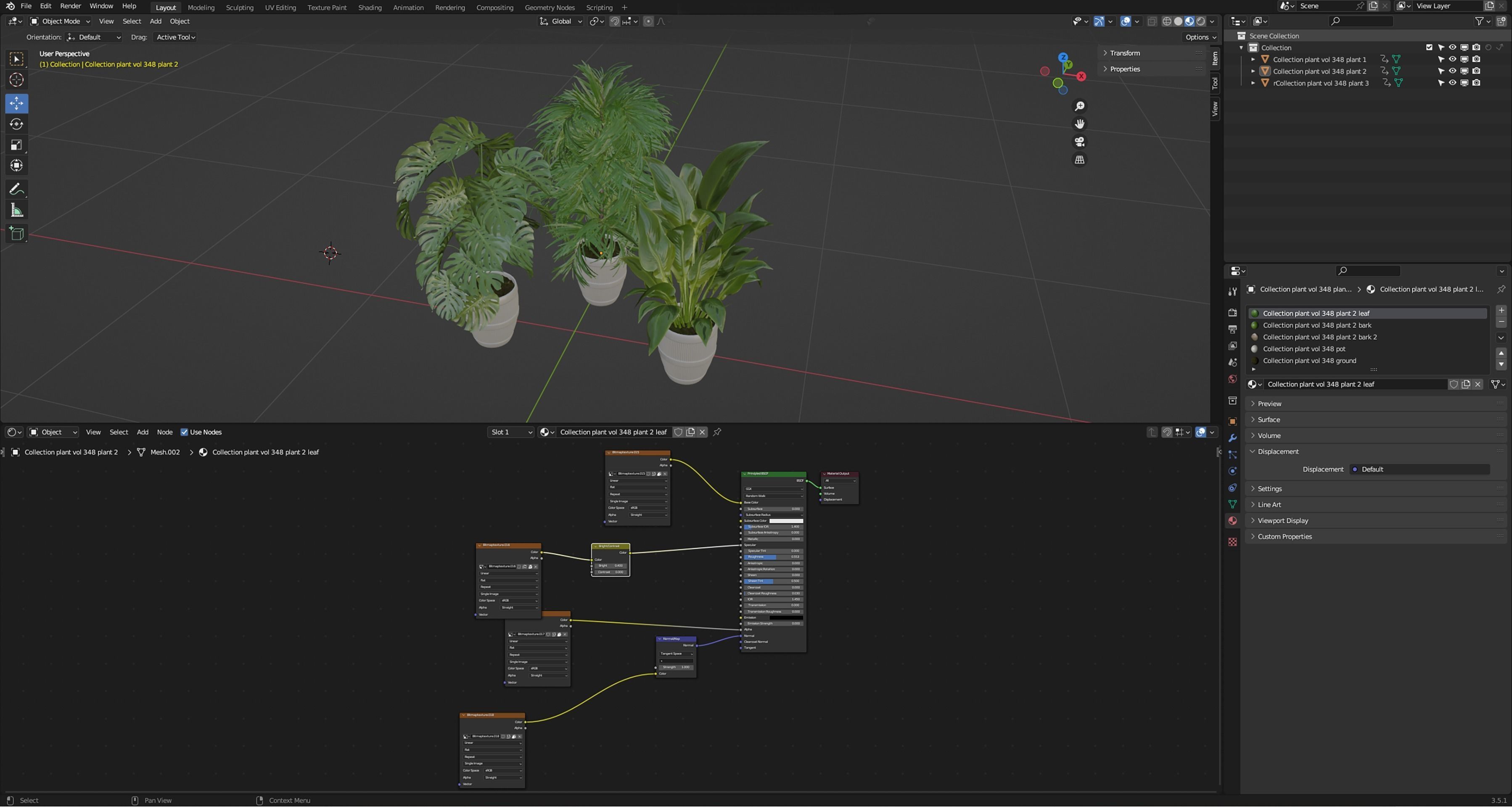 Collection plant vol 348  - blender model  3D model_6