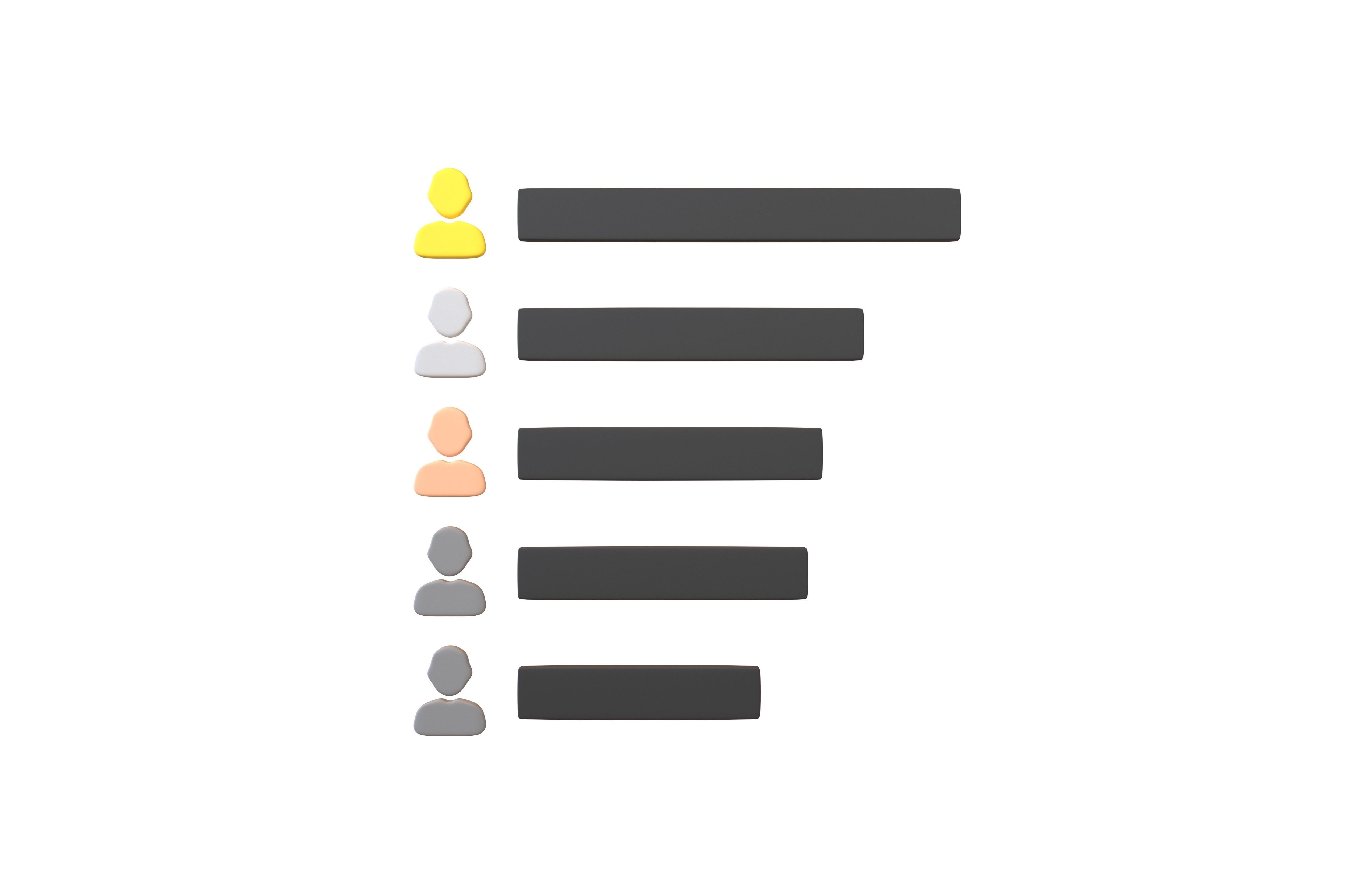 Ranking Data Icon v1 004 Low-poly 3D model_1