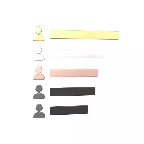 Ranking Data Icon v1 006 Low-poly 3D model