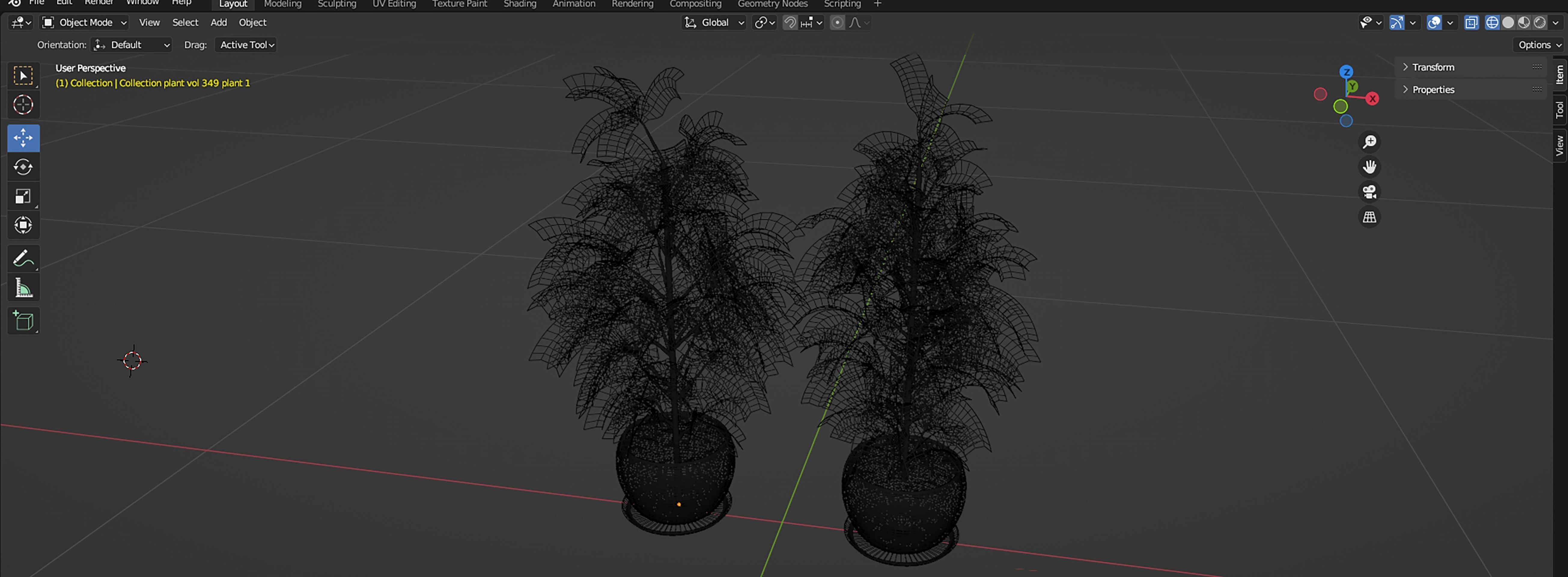 Collection plant vol 349 - blender model  3D model_7