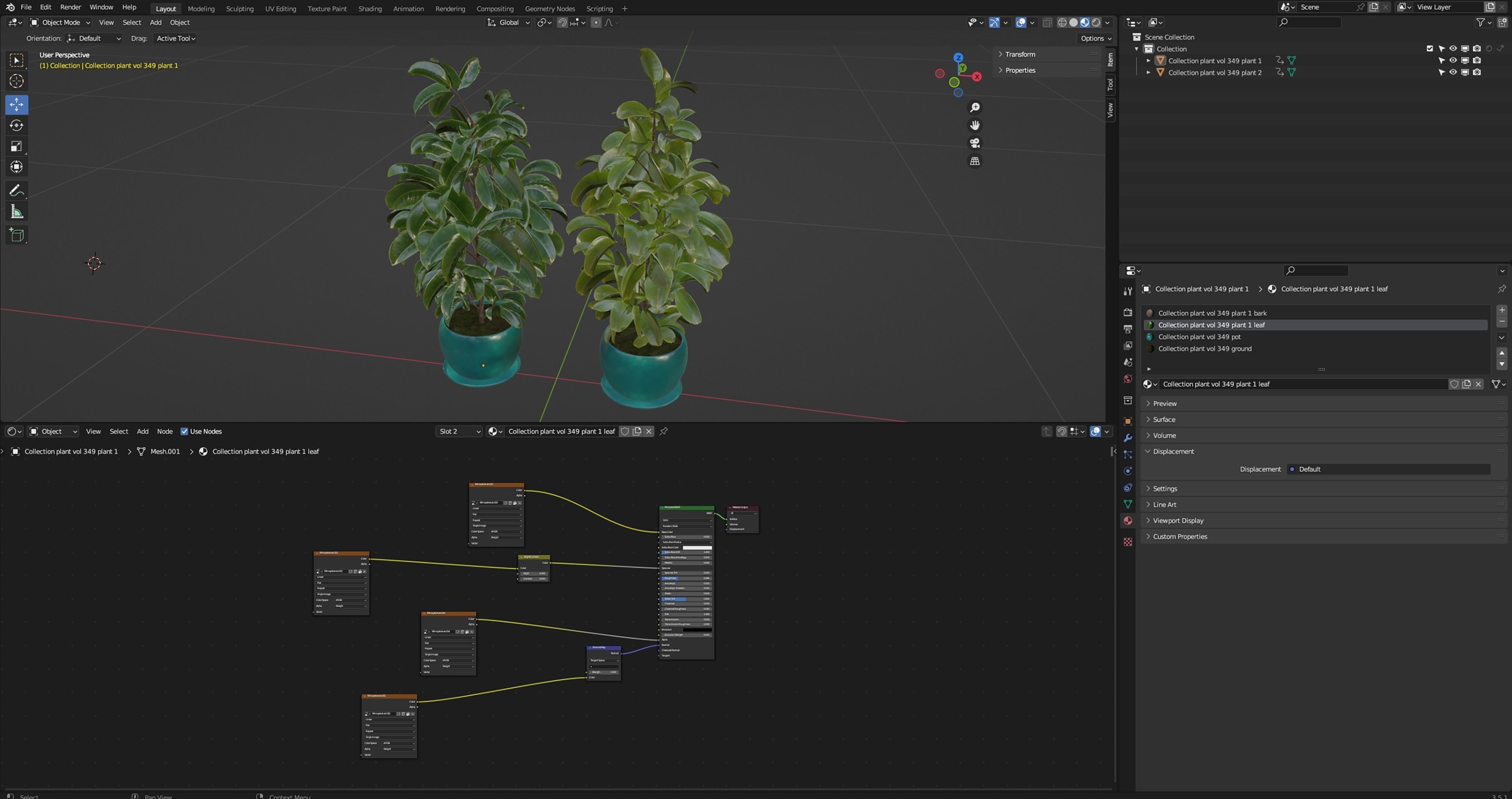 Collection plant vol 349 - blender model  3D model_6