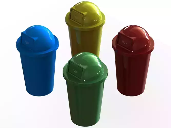 Plastic Trash Bin Set in Many Color