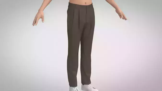 Men Pleated Trousers