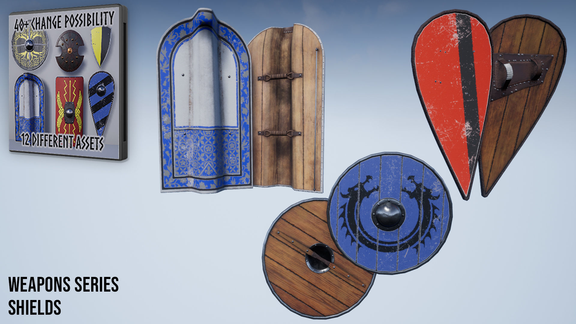 Weapons Series - Full Series Pack Low-poly 3D model_6