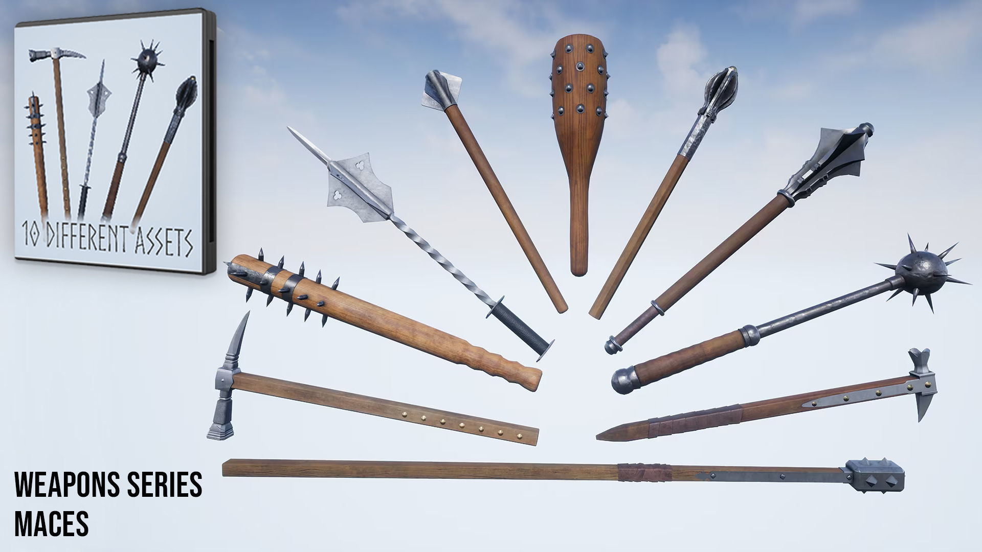 Weapons Series - Full Series Pack Low-poly 3D model_1