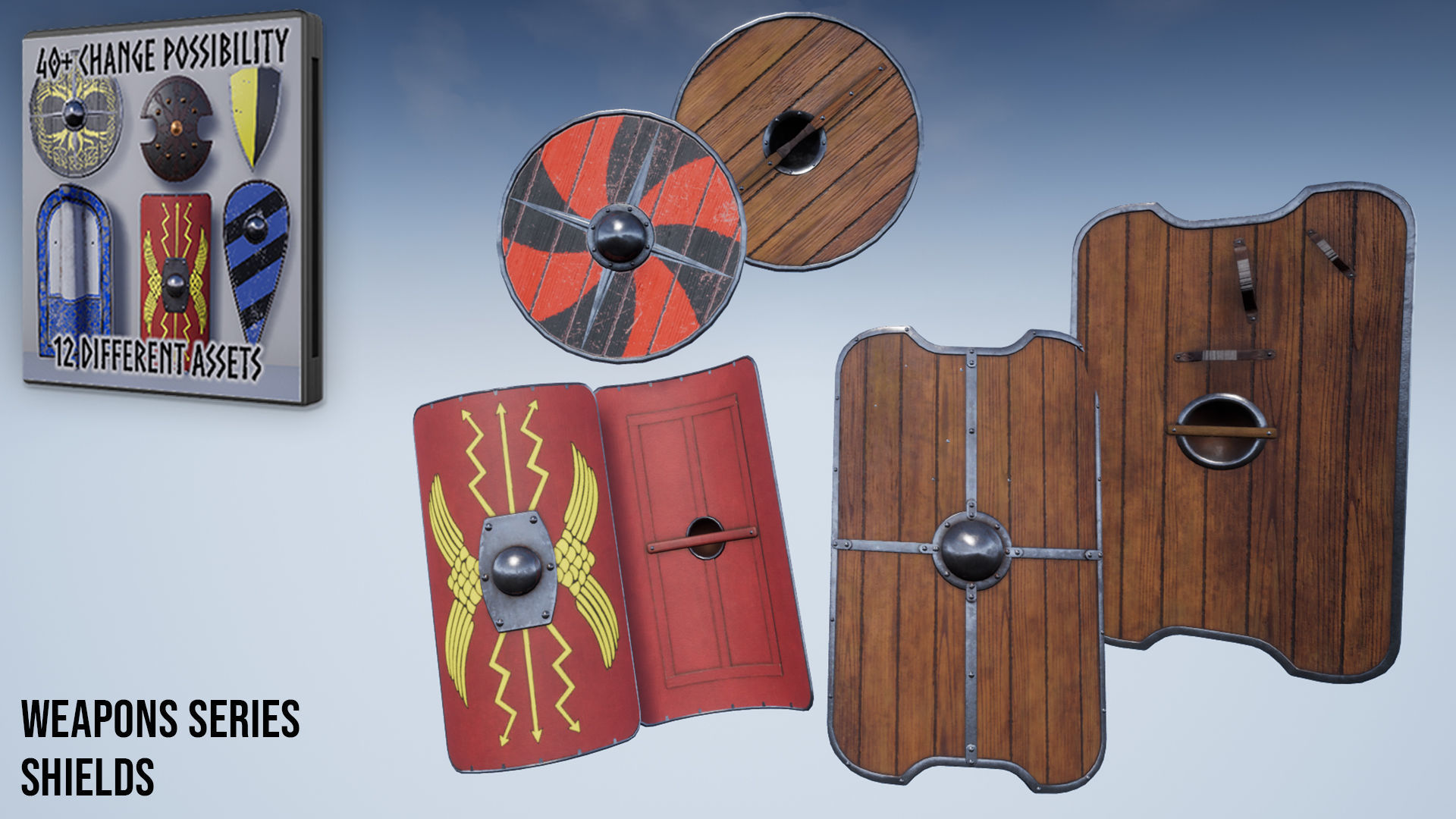 Weapons Series - Full Series Pack Low-poly 3D model_9