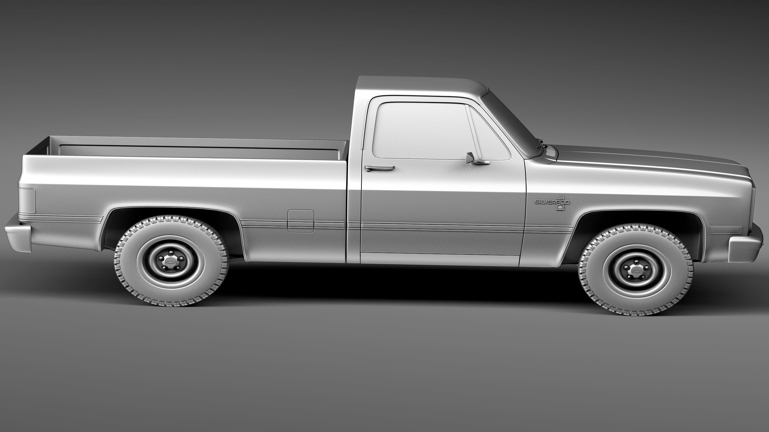 Chevrolet Silverado c10 1981-1987 3D model_14