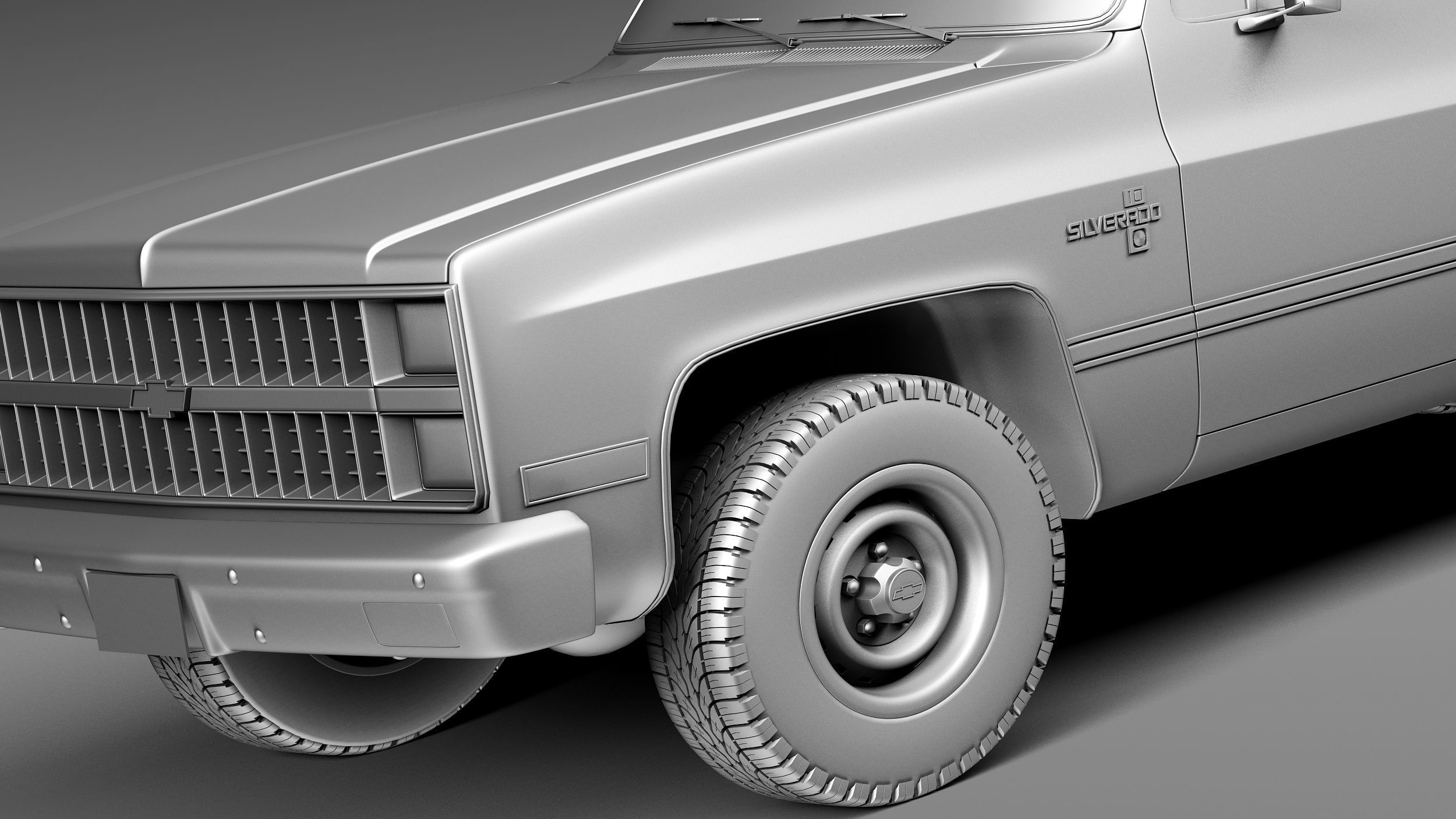 Chevrolet Silverado c10 1981-1987 3D model_10