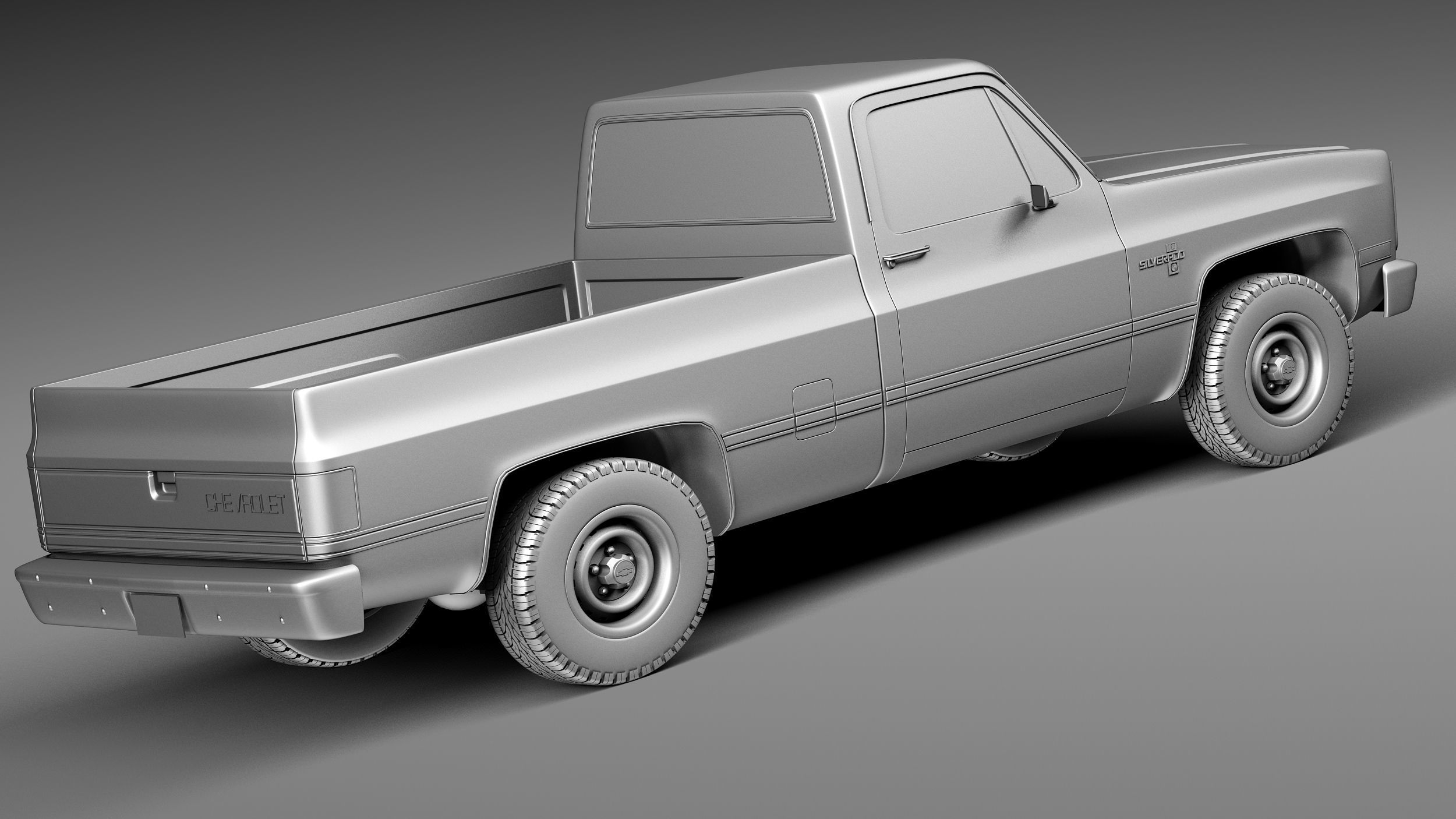 Chevrolet Silverado c10 1981-1987 3D model_12