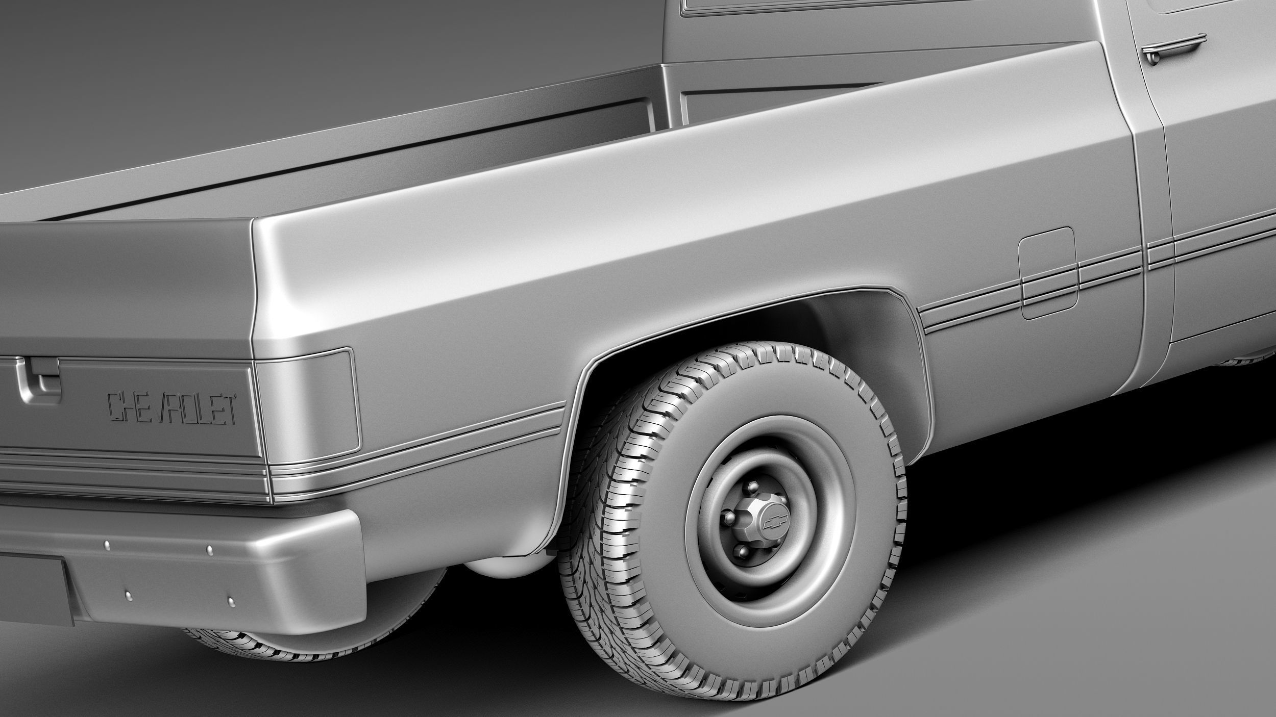 Chevrolet Silverado c10 1981-1987 3D model_11