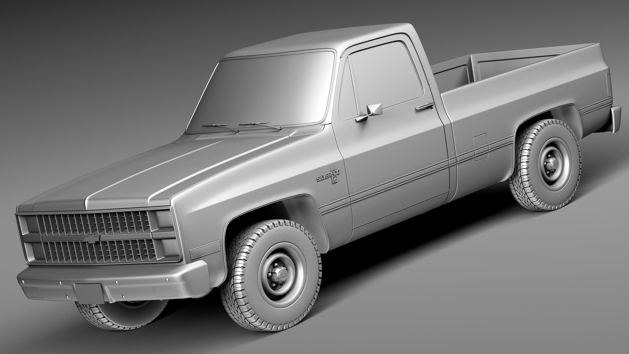 Chevrolet Silverado c10 1981-1987 3D model_8