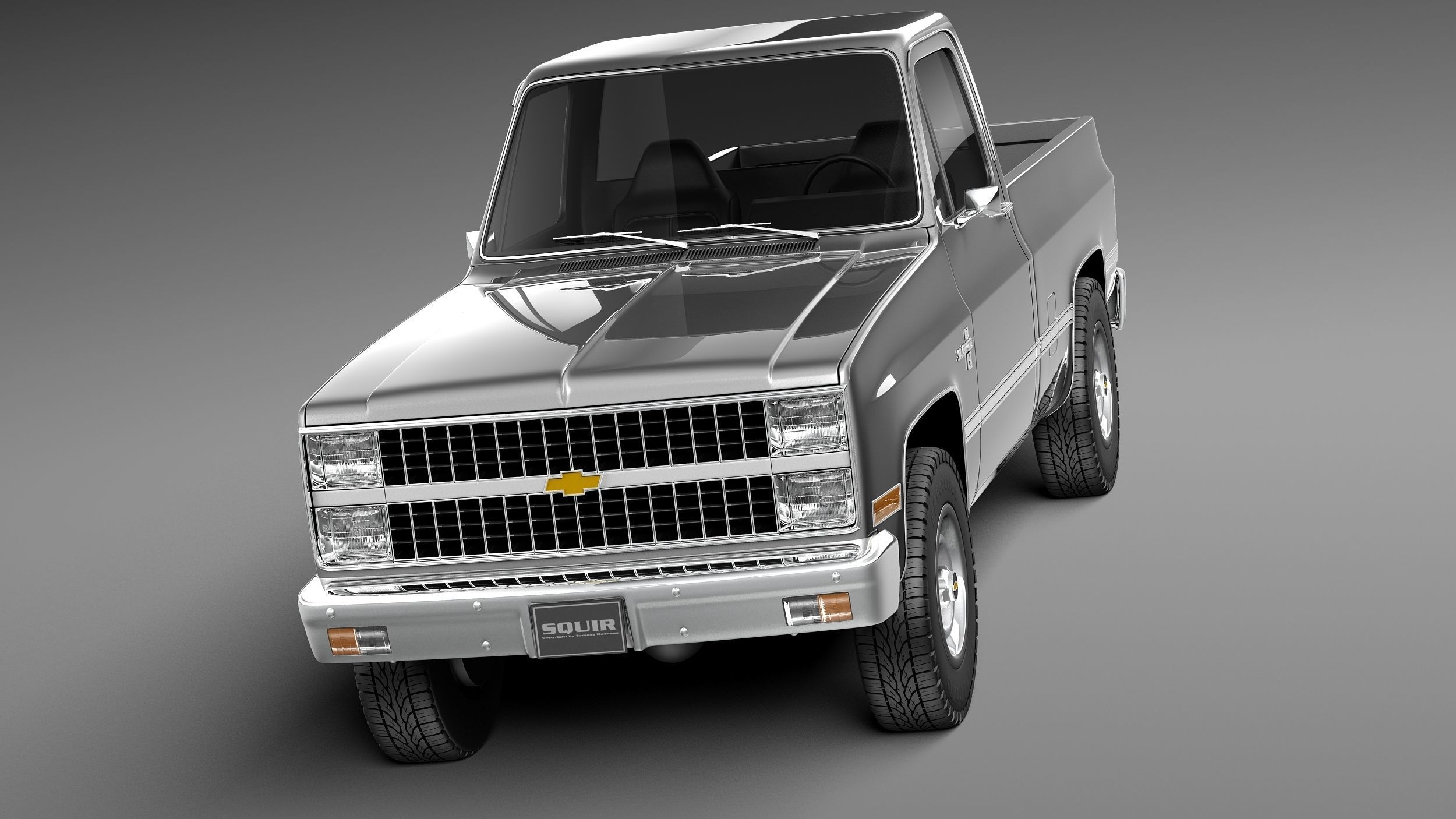 Chevrolet Silverado c10 1981-1987 3D model_1