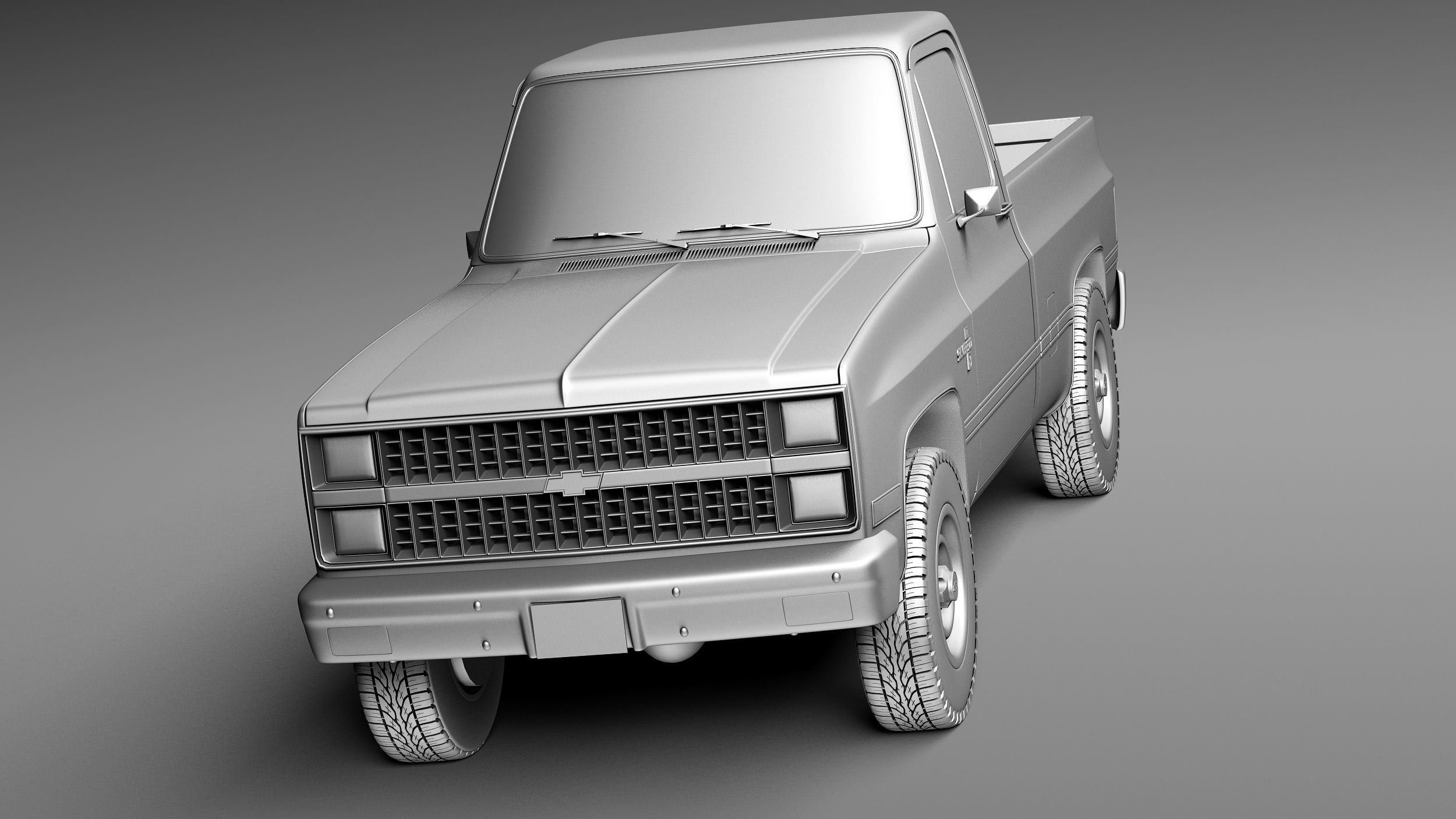 Chevrolet Silverado c10 1981-1987 3D model_9