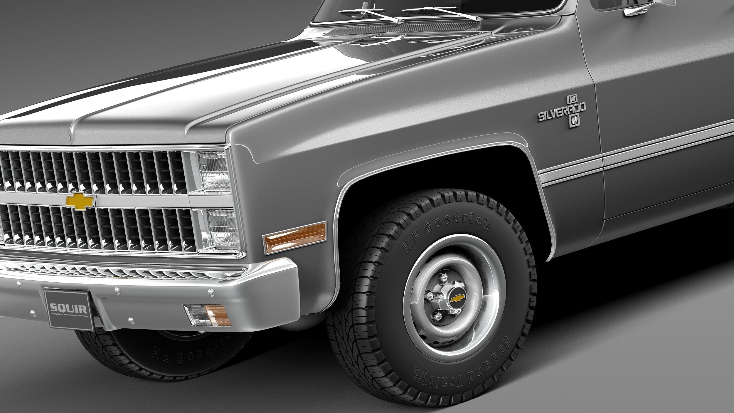 Chevrolet Silverado c10 1981-1987 3D model_2