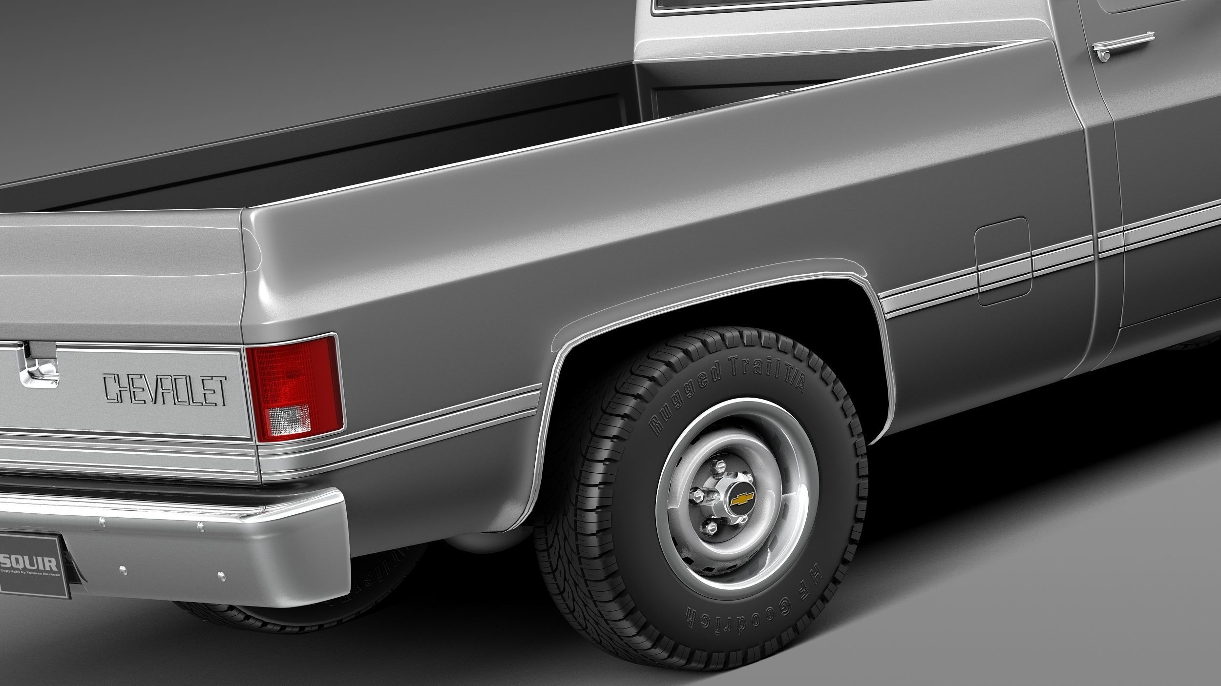 Chevrolet Silverado c10 1981-1987 3D model_3