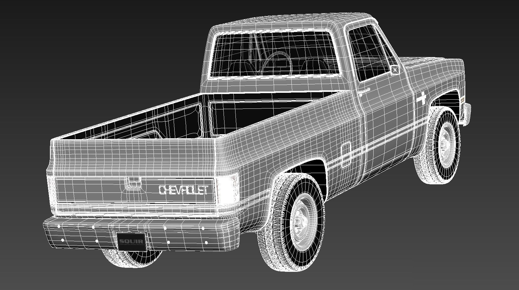 Chevrolet Silverado c10 1981-1987 3D model_17