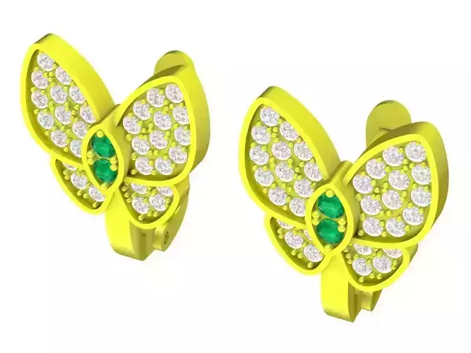 5689 luxury butterfly diamond earrings