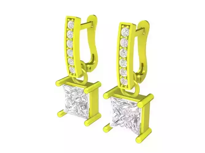 5690 princess diamond earrings