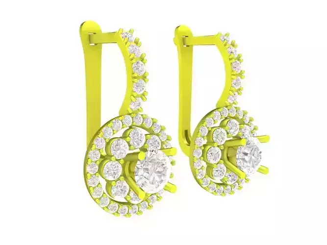 5691 halo diamond earrings 
