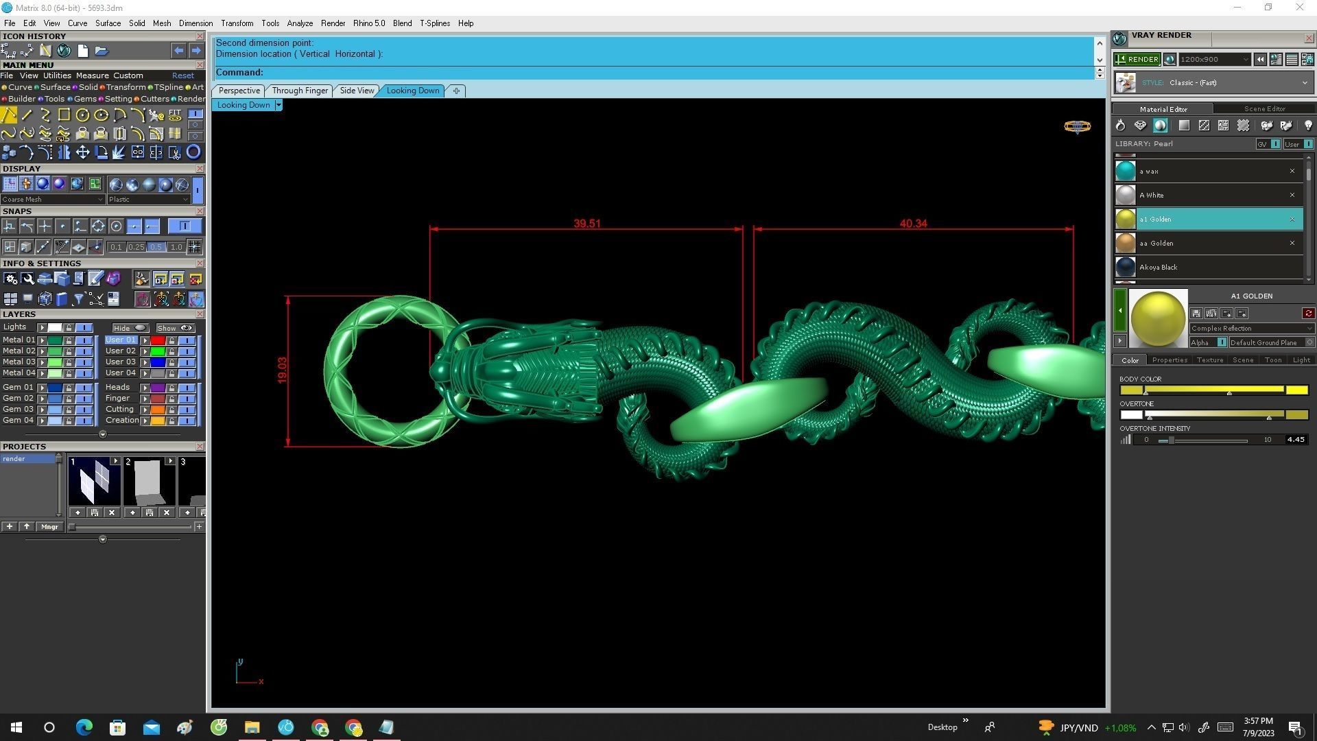 A5693 Dragon Bracelets 3D print model_4