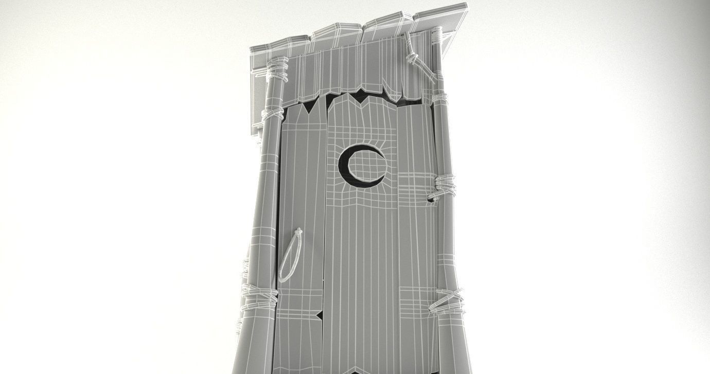 Shrek toilet Free low-poly 3D model Low-poly 3D model_2