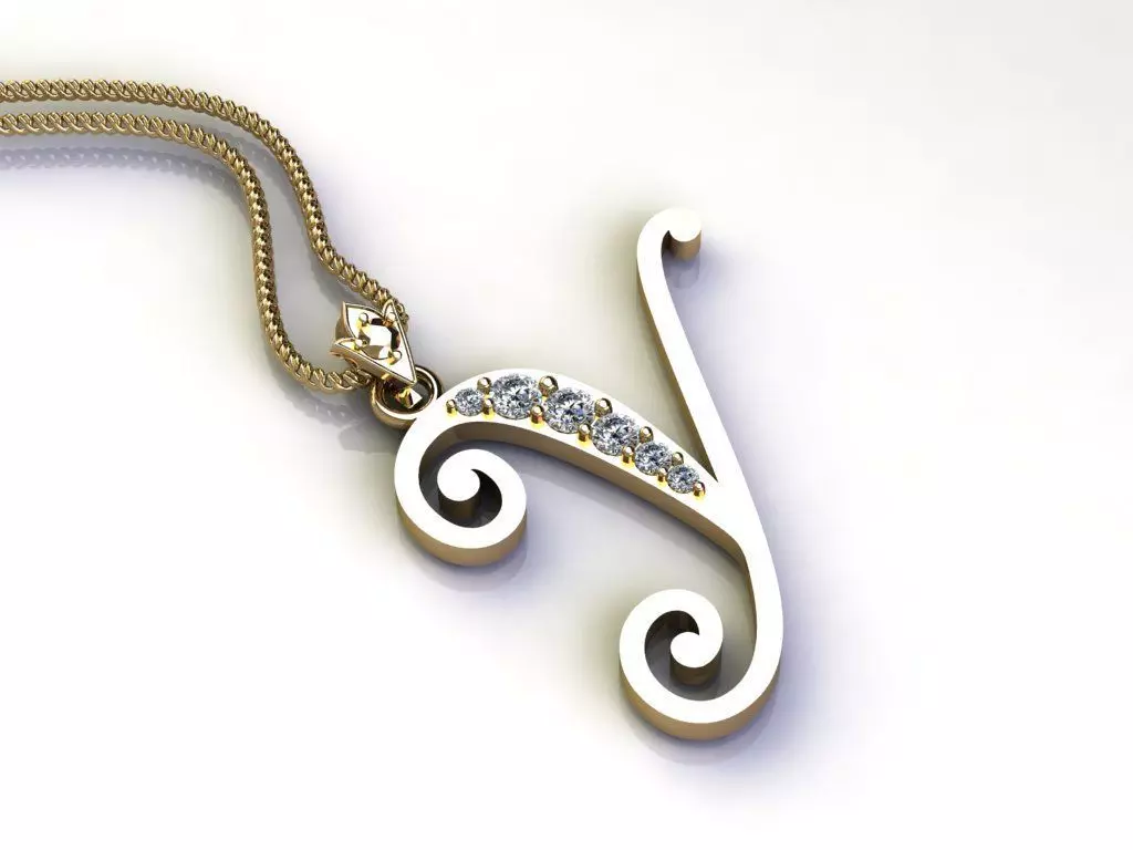 Letter Y Pendant New Design Cad 3D print model_0