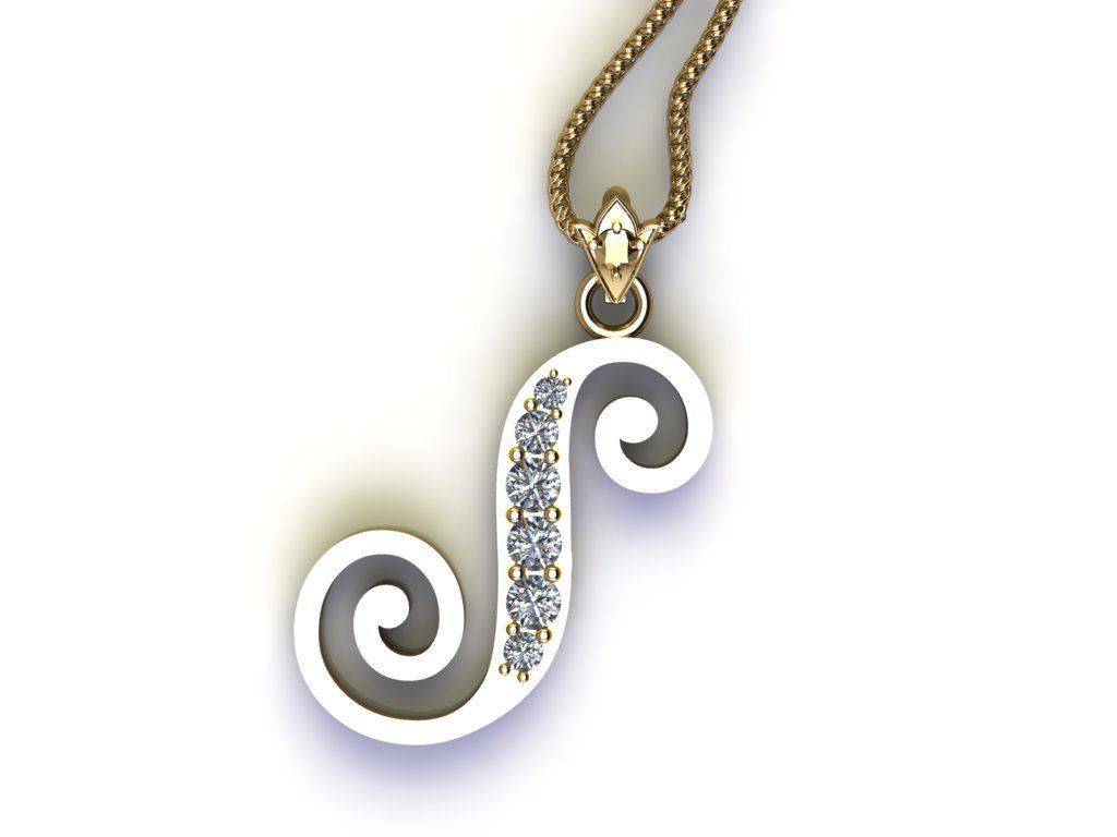 Letter S Pendant New Design Cad 3D print model_2