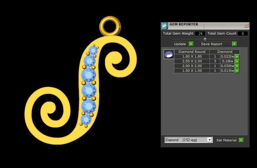 Letter S Pendant New Design Cad 3D print model_1