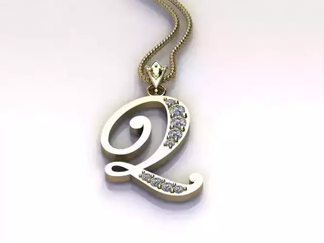 Letter Q Pendant New Design Cad 3D print model