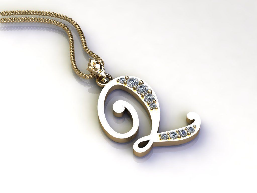 Letter Q Pendant New Design Cad 3D print model_4