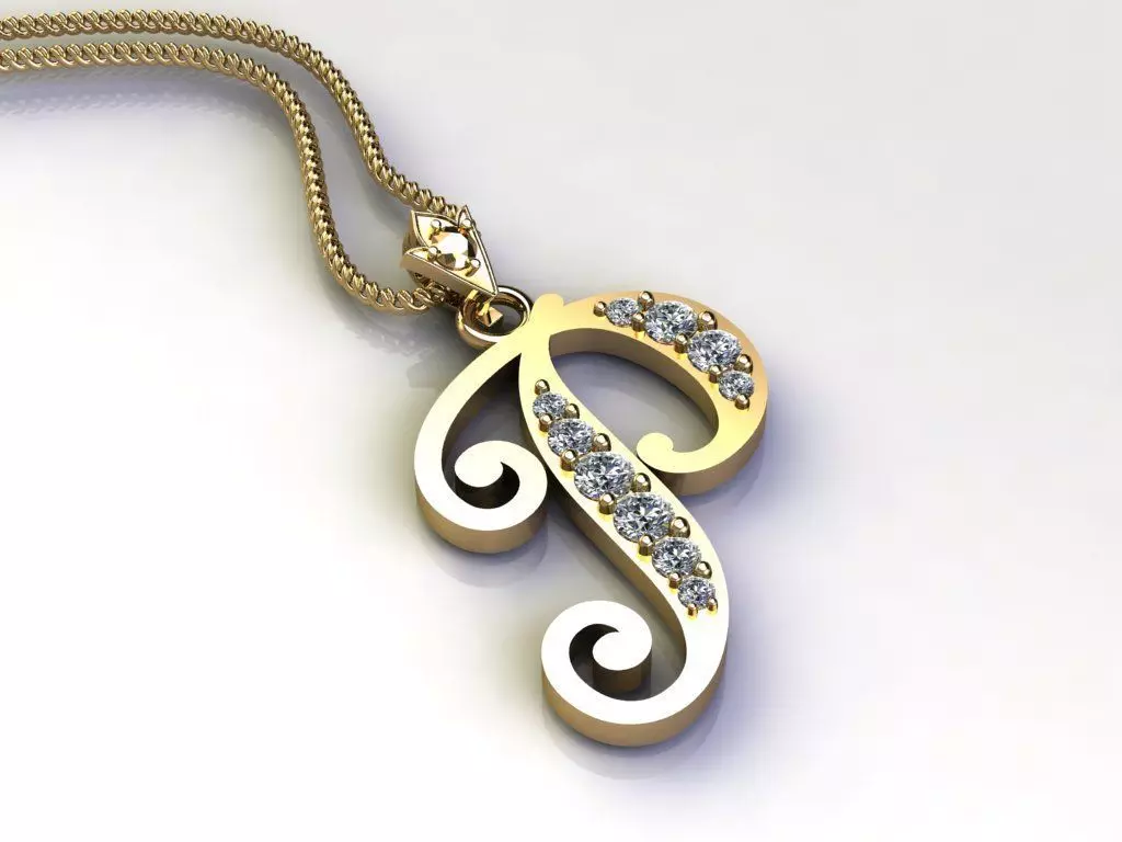 Letter P Pendant New Design Cad 3D print model_0