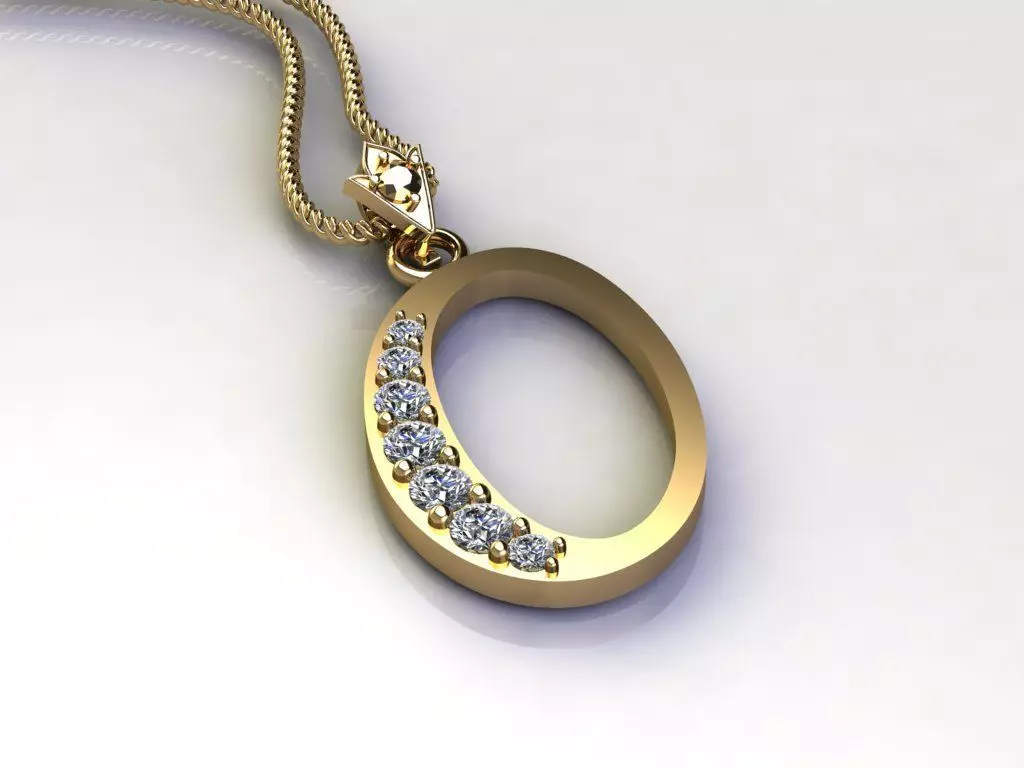 Letter O Pendant New Design Cad 3D print model_0