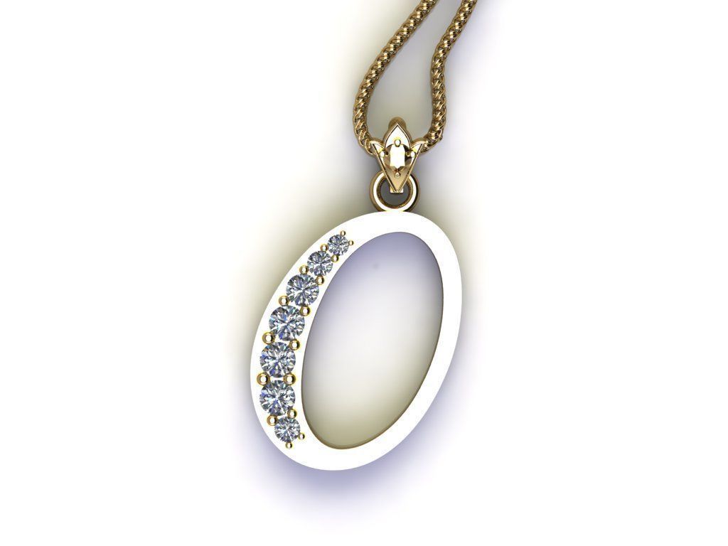 Letter O Pendant New Design Cad 3D print model_2