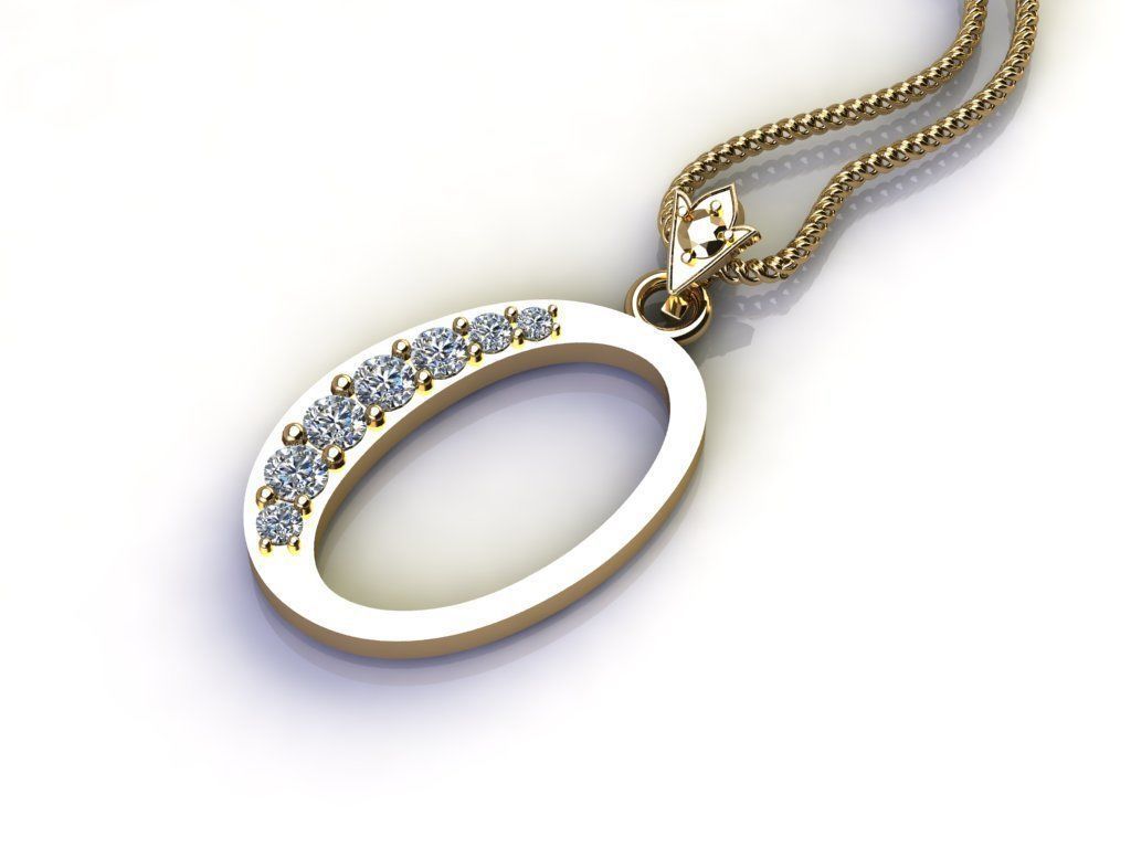 Letter O Pendant New Design Cad 3D print model_3