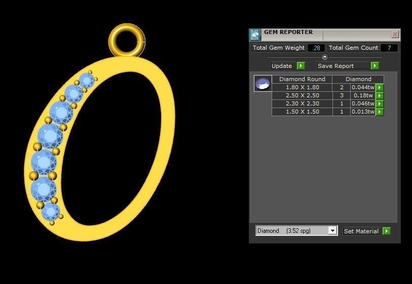 Letter O Pendant New Design Cad 3D print model_1