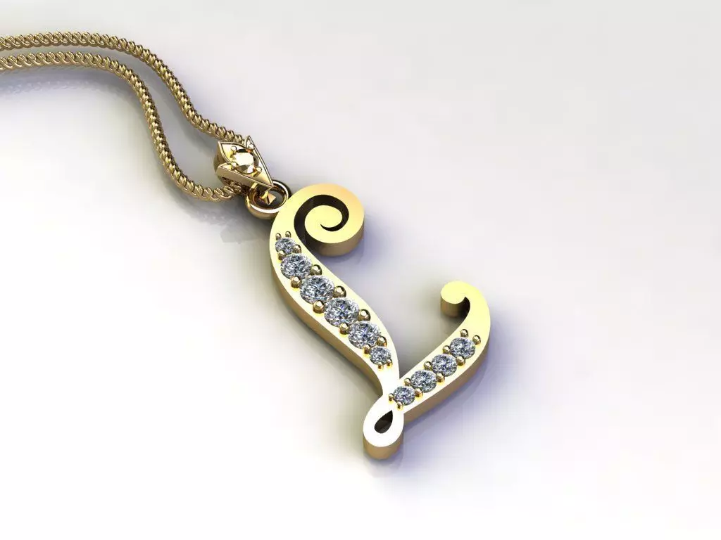 Letter L Pendant New Design Cad 3D print model_0