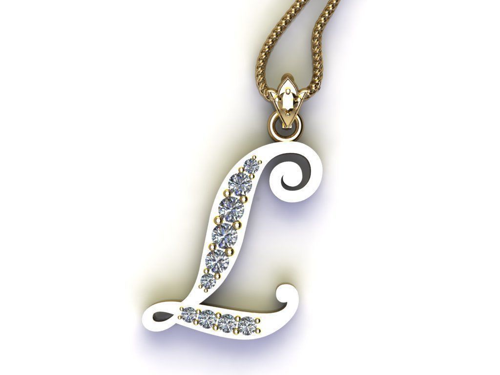 Letter L Pendant New Design Cad 3D print model_2
