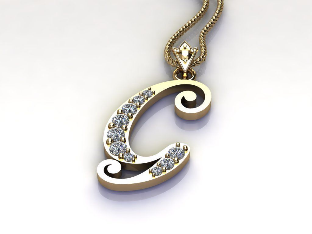 Letter G Pendant New Design Cad 3D print model_4