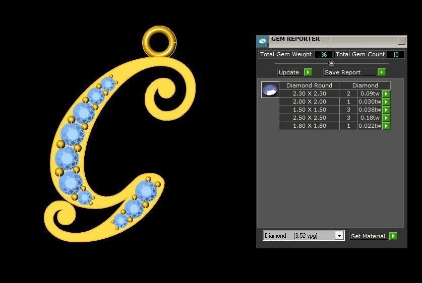 Letter G Pendant New Design Cad 3D print model_1