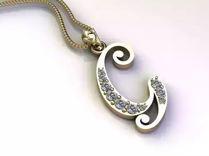 Letter G Pendant New Design Cad 3D print model