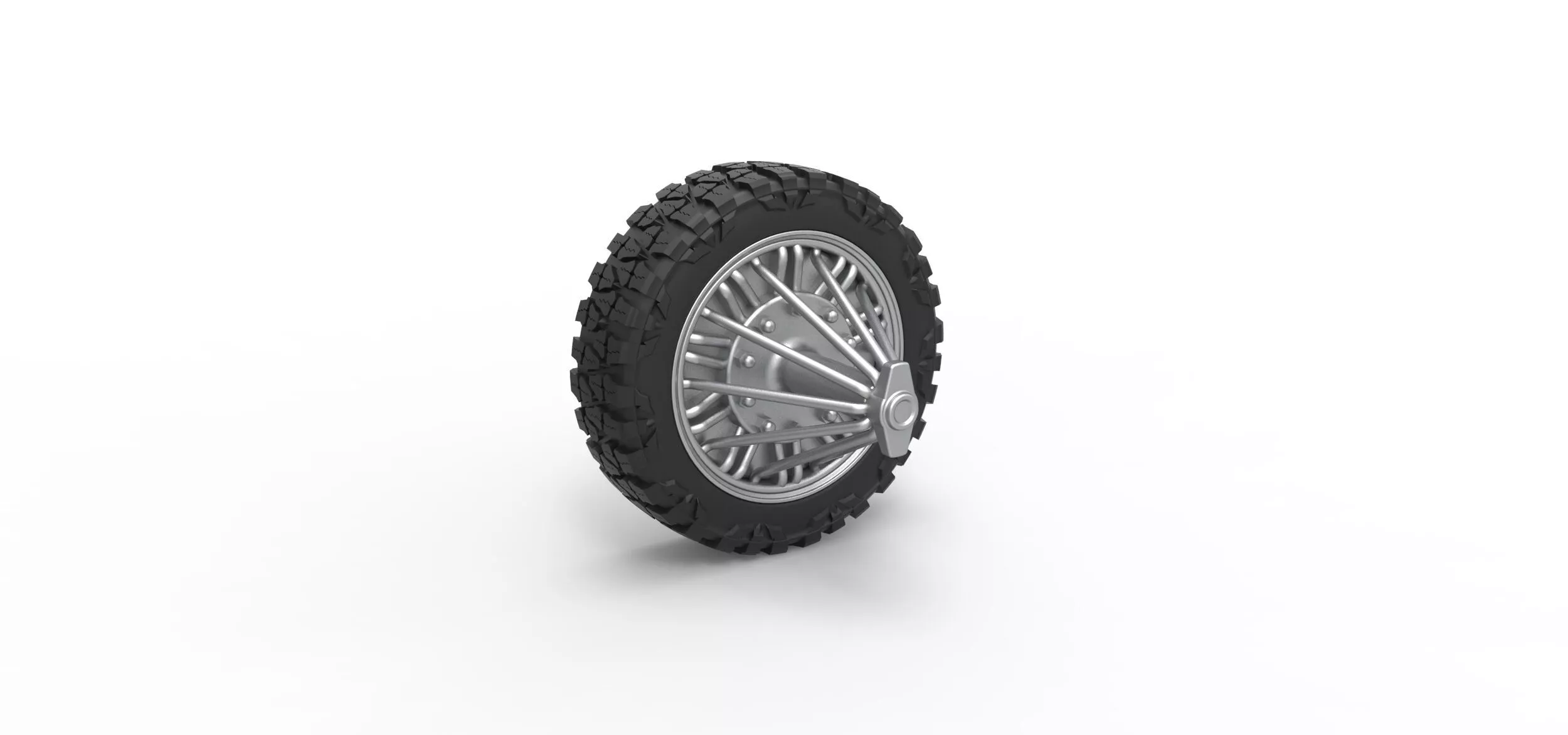 Front slab semi wheel for pickup Scale 1 to 25 3D print model