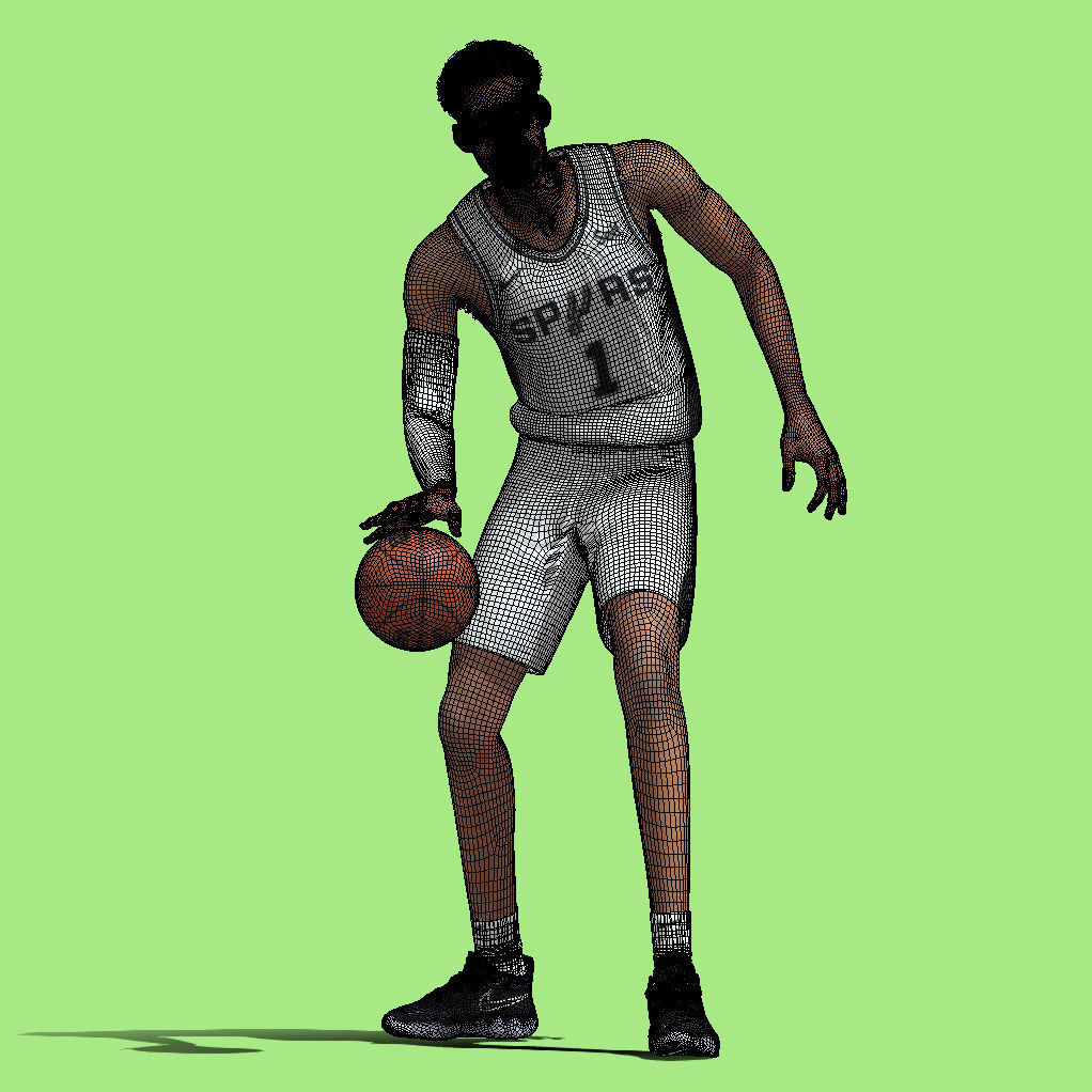 3D Rigged Victor Wembanyama Spurs NBA 3D model_8