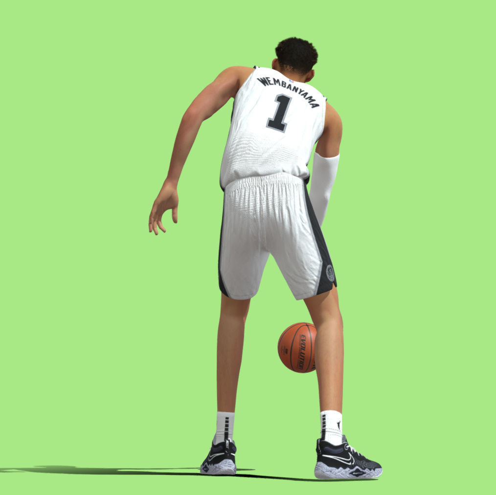 3D Rigged Victor Wembanyama Spurs NBA 3D model_4
